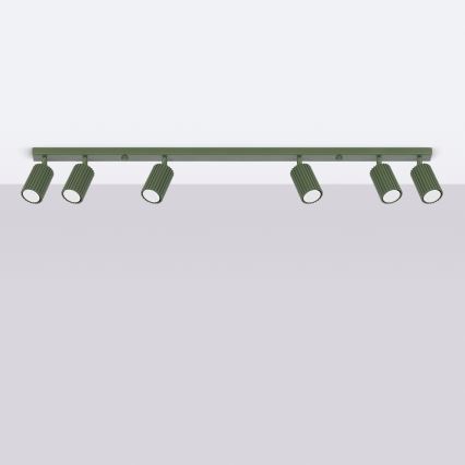 Spotlámpa KARBON 6xGU10/10W/230V zöld