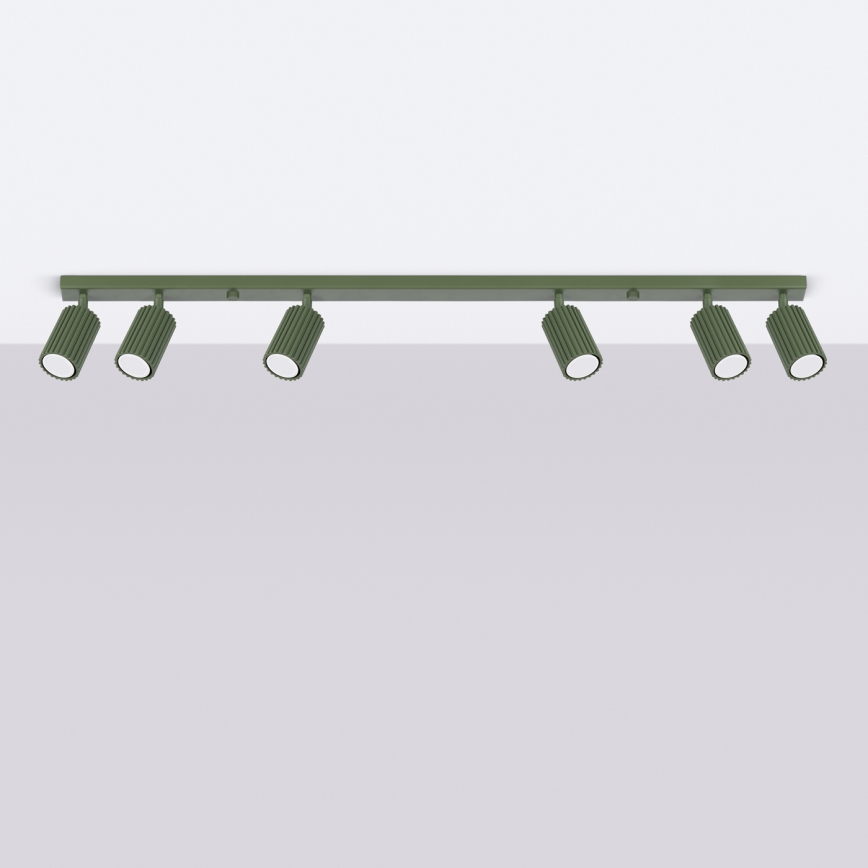 Spotlámpa KARBON 6xGU10/10W/230V zöld