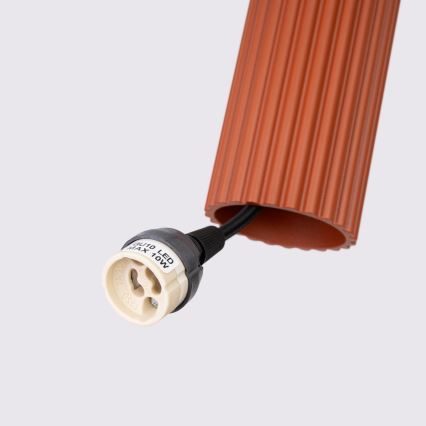 Csillár zsinóron KARBON 3xGU10/10W/230V piros