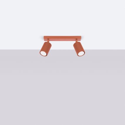 Spotlámpa KARBON 2xGU10/10W/230V piros