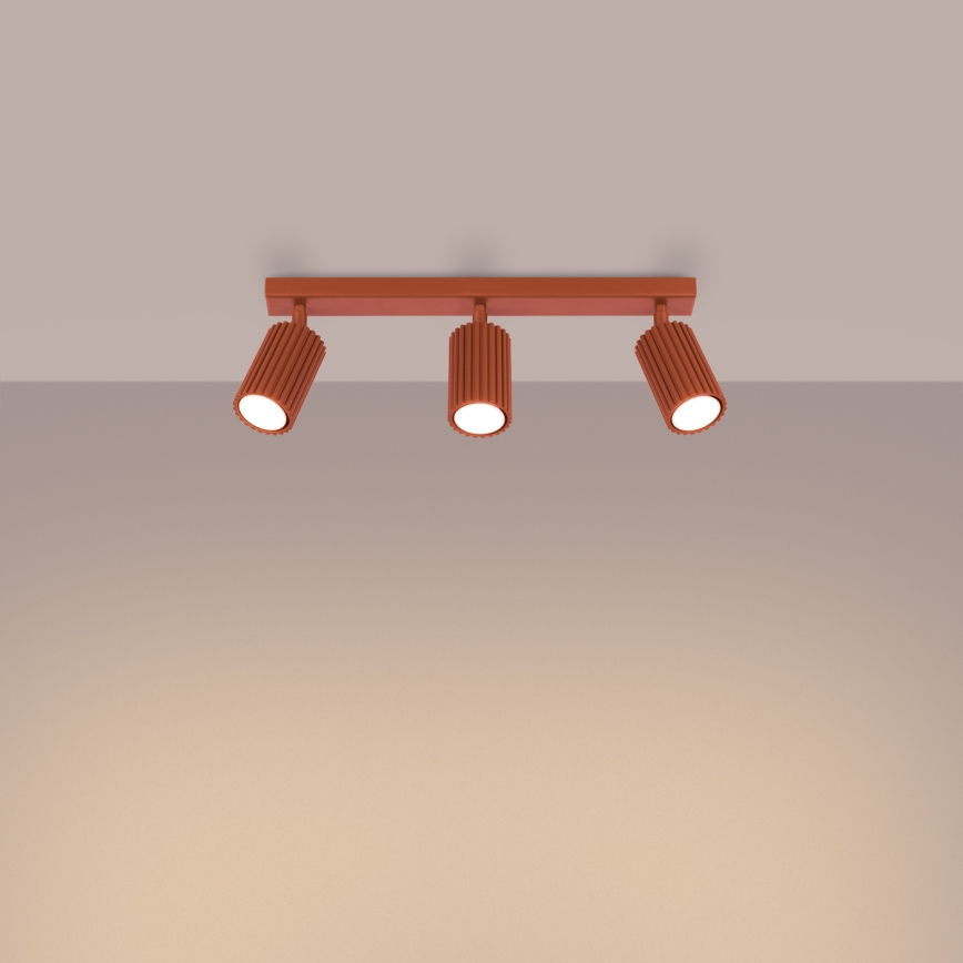 Spotlámpa KARBON 3xGU10/10W/230V piros