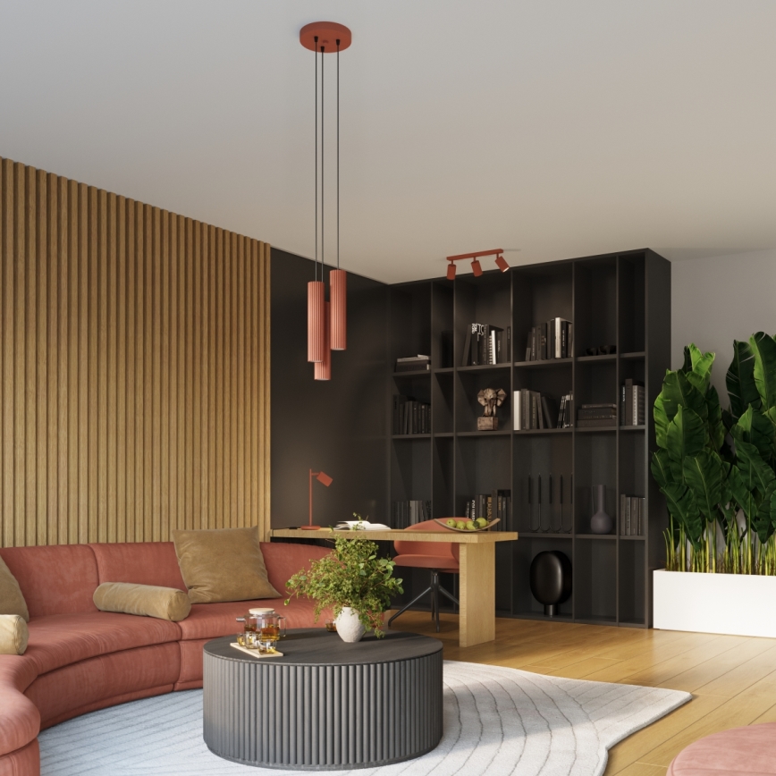 Spotlámpa KARBON 3xGU10/10W/230V piros