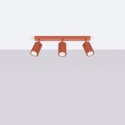 Spotlámpa KARBON 3xGU10/10W/230V piros