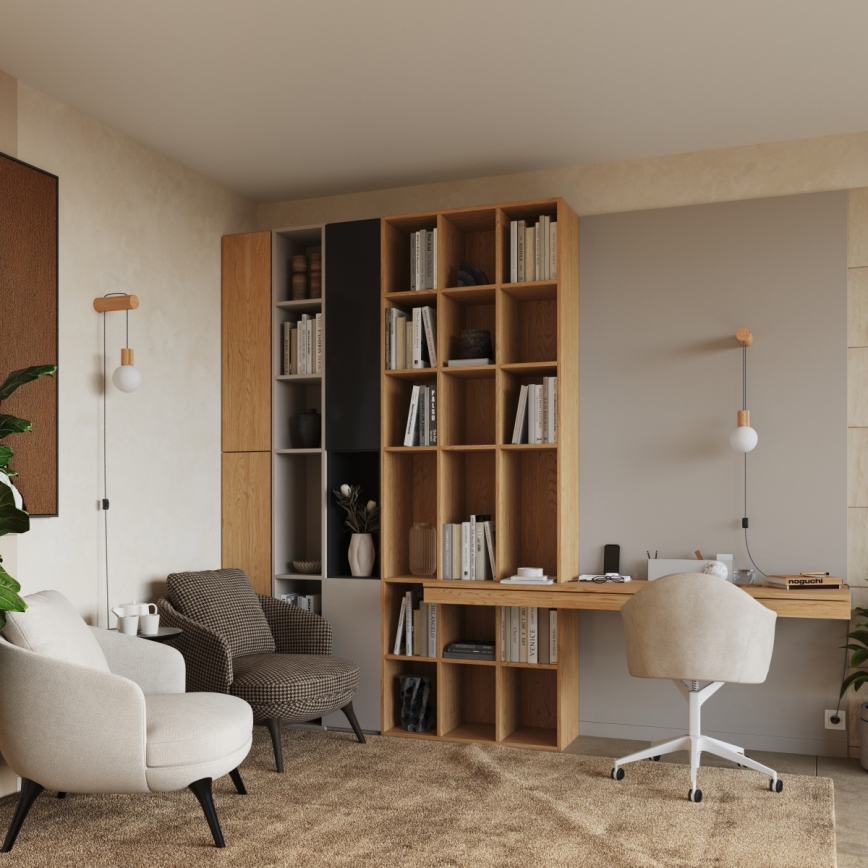 Fali lámpa NIBMI 1xG9/8W/230V bükkfa