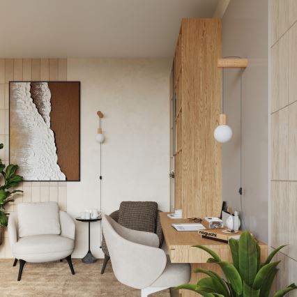 Fali lámpa NIBMI 1xG9/8W/230V bükkfa