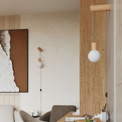 Fali lámpa NIBMI 1xG9/8W/230V bükkfa