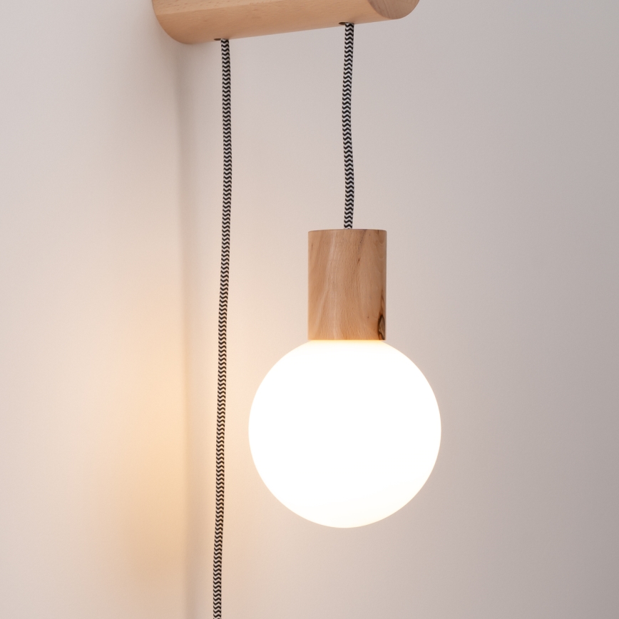 Fali lámpa NIBMI 1xG9/8W/230V bükkfa