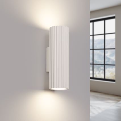 Fali lámpa KARBON 2xGU10/10W/230V krémes