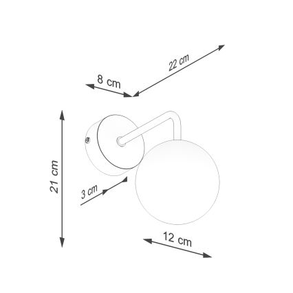 Fali lámpa ASTRAL 1xG9/8W/230V fehér