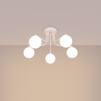 Csillár rúdon ASTRAL 5xG9/8W/230V fehér