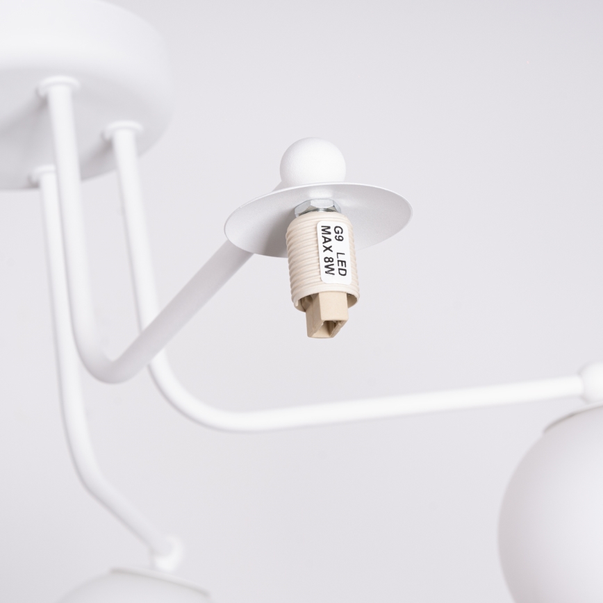 Csillár rúdon ASTRAL 5xG9/8W/230V fehér