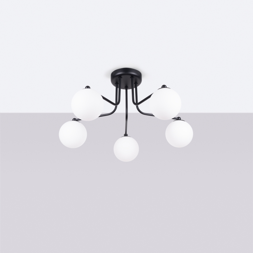 Csillár rúdon ASTRAL 5xG9/8W/230V fekete