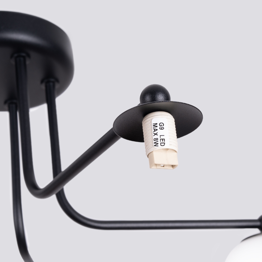 Csillár rúdon ASTRAL 5xG9/8W/230V fekete