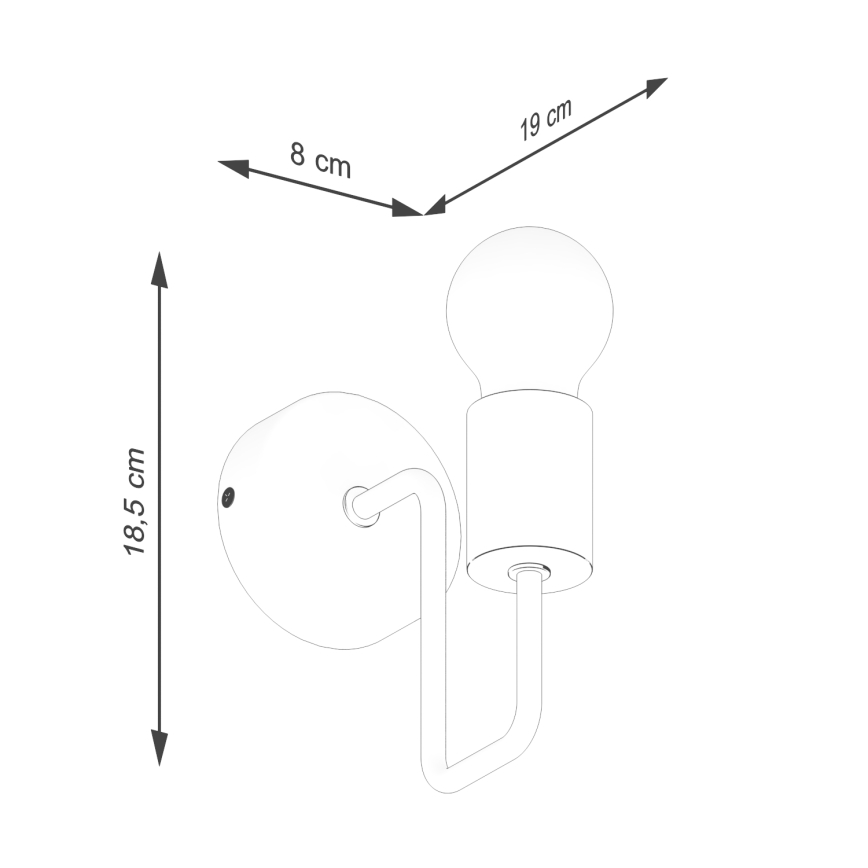 Fali lámpa TIMBO 1xE27/15W/230V fekete/bézs/bükkfa