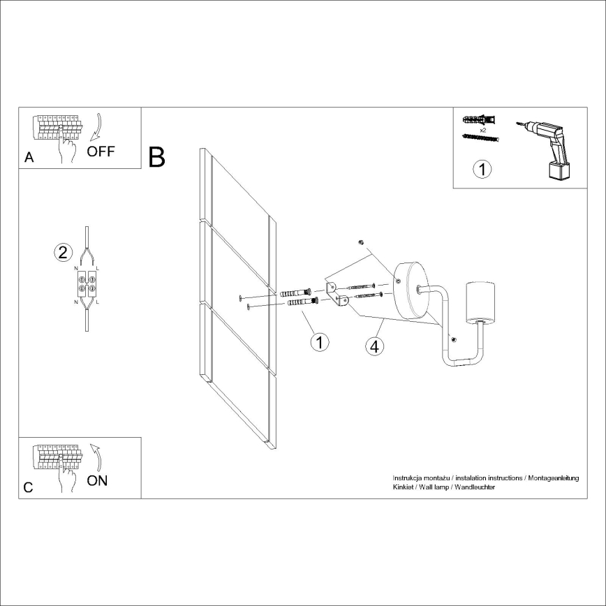 Fali lámpa TIMBO 1xE27/15W/230V fekete/bézs/bükkfa