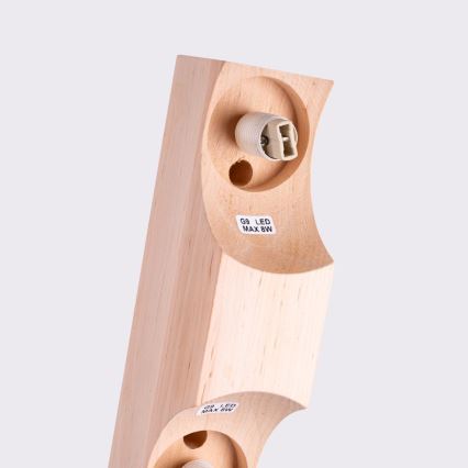 Mennyezeti lámpa BULBO 2xG9/8W/230V bükkfa/fehér