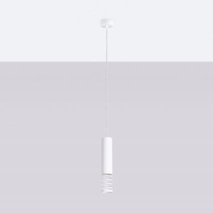 Csillár zsinóron LAMI 1xGU10/10W/230V fehér