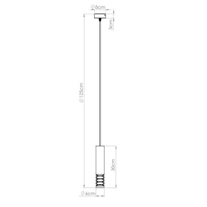 Csillár zsinóron LAMI 1xGU10/10W/230V fehér