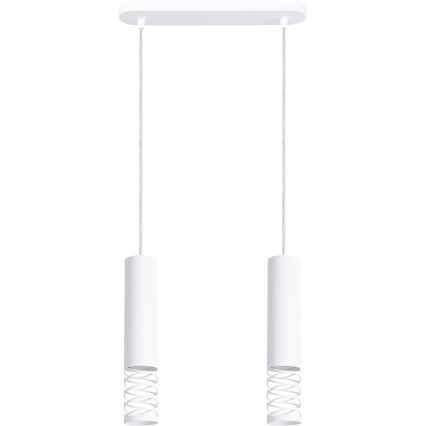 Csillár zsinóron LAMI 2xGU10/10W/230V fehér