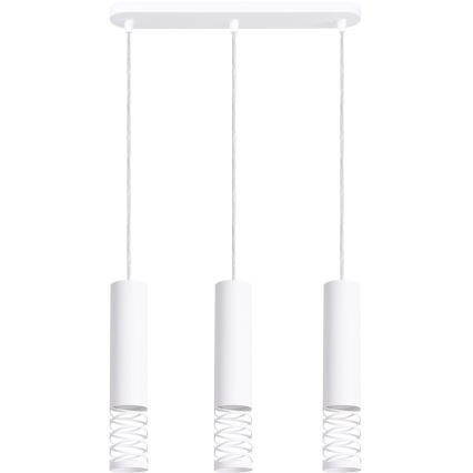 Csillár zsinóron LAMI 3xGU10/10W/230V fehér