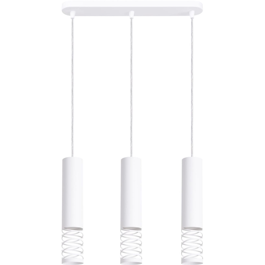 Csillár zsinóron LAMI 3xGU10/10W/230V fehér