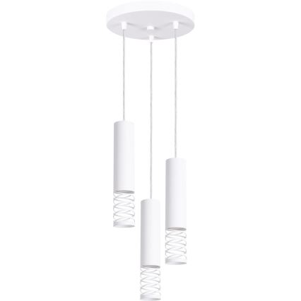 Csillár zsinóron LAMI 3xGU10/10W/230V fehér