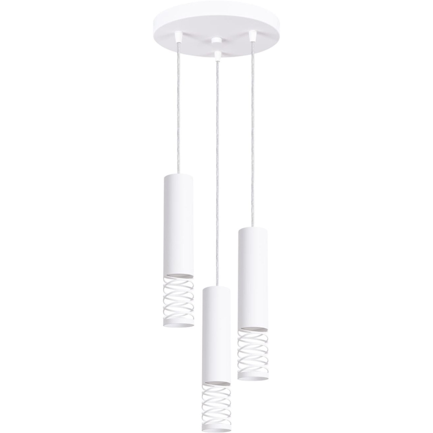 Csillár zsinóron LAMI 3xGU10/10W/230V fehér