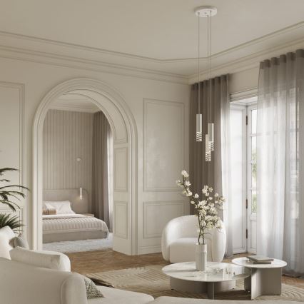 Csillár zsinóron LAMI 3xGU10/10W/230V fehér