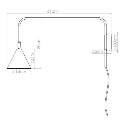 Fali lámpa NOX 1xE14/10W/230V fehér