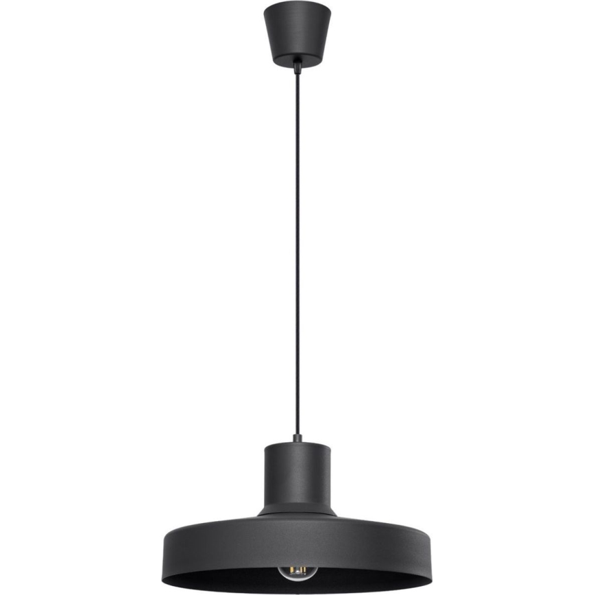 Csillár zsinóron BILO 1xE27/15W/230V átm. 35 cm fekete