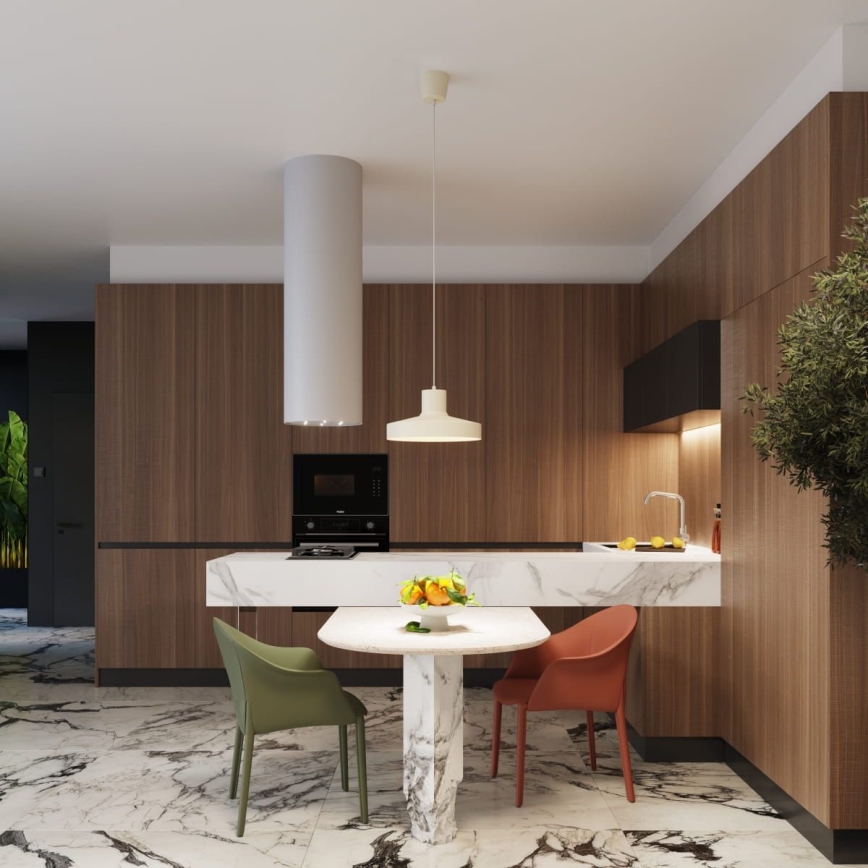 Csillár zsinóron BILO 1xE27/15W/230V átm. 35 cm krémes