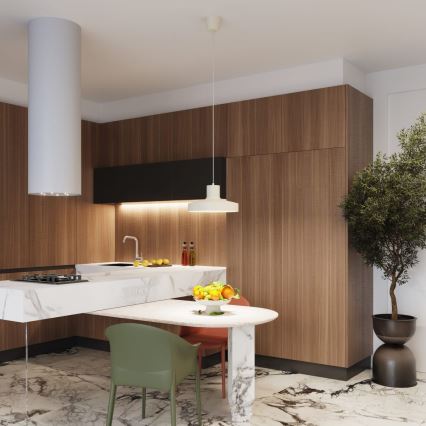 Csillár zsinóron BILO 1xE27/15W/230V átm. 35 cm krémes