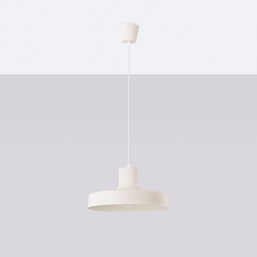 Csillár zsinóron BILO 1xE27/15W/230V átm. 35 cm krémes