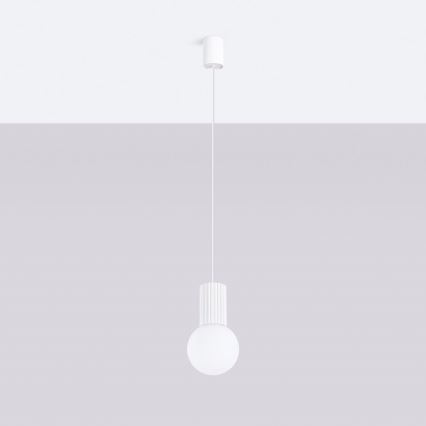 Csillár zsinóron HALO 1xG9/8W/230V átm. 12 cm fehér