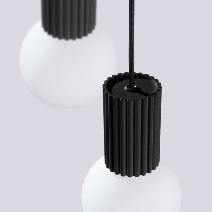 Csillár zsinóron HALO 3xG9/8W/230V átm. 25 cm fekete