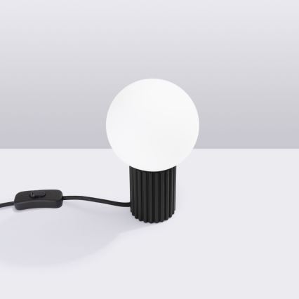 Asztali lámpa HALO 1xG9/8W/230V átm. 12 cm fekete