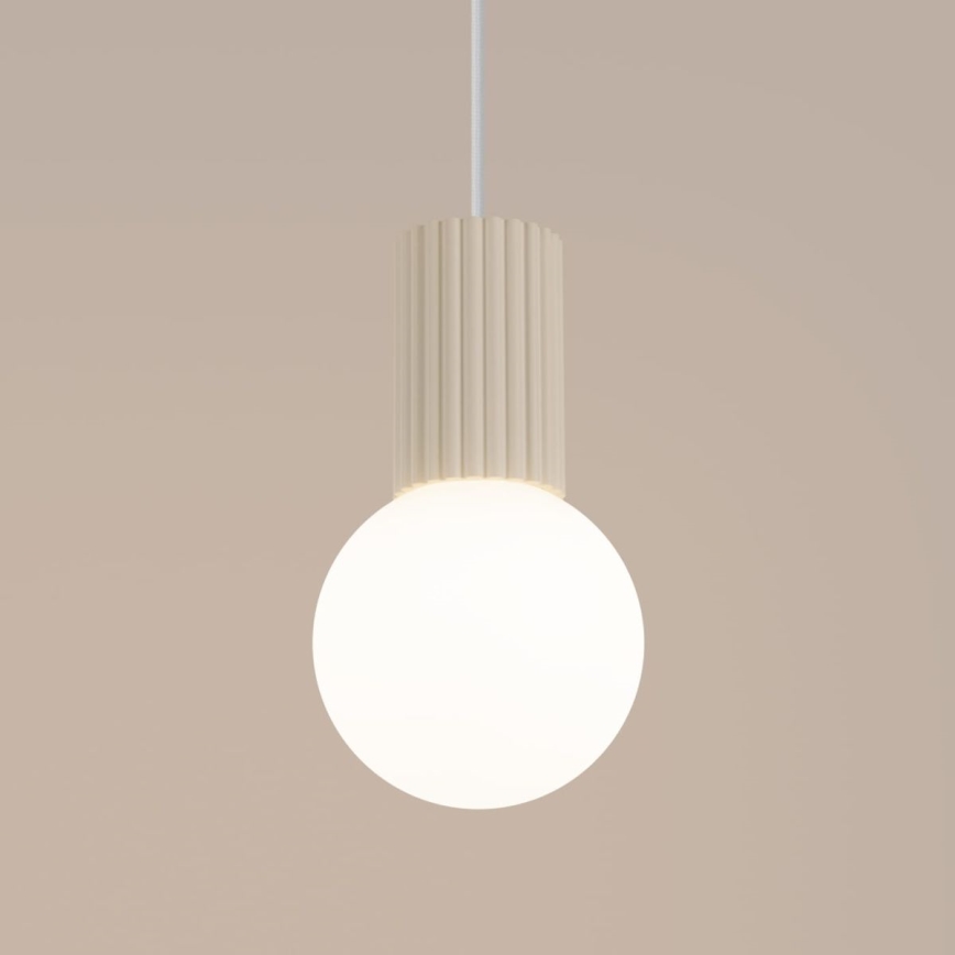 Csillár zsinóron HALO 1xG9/8W/230V átm. 12 cm krémes