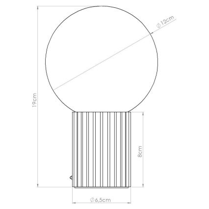 Asztali lámpa HALO 1xG9/8W/230V átm. 12 cm krémes