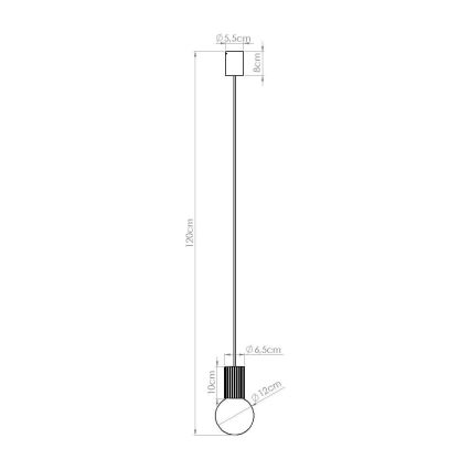 Csillár zsinóron HALO 1xG9/8W/230V átm. 12 cm zöld