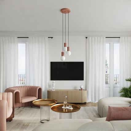 Asztali lámpa HALO 1xG9/8W/230V átm. 12 cm barna