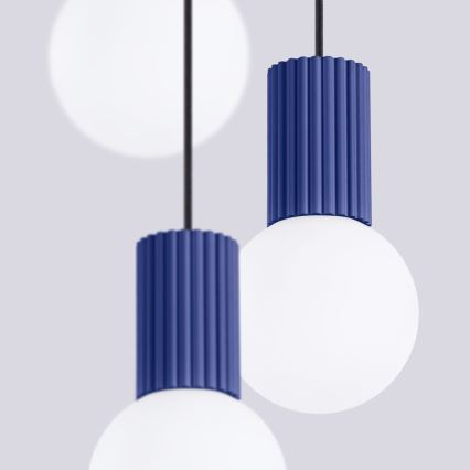 Csillár zsinóron HALO 3xG9/8W/230V átm. 25 cm kék