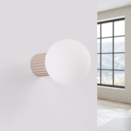Fürdőszobai fali lámpa HALO 1xG9/8W/230V átm. 12 cm IP44 bézs