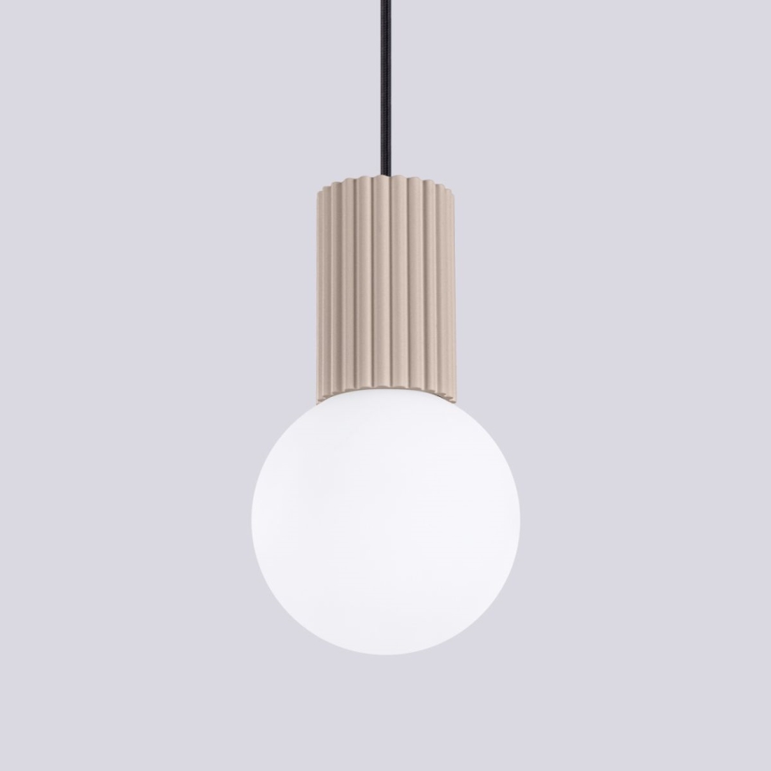 Csillár zsinóron HALO 1xG9/8W/230V átm. 12 cm bézs