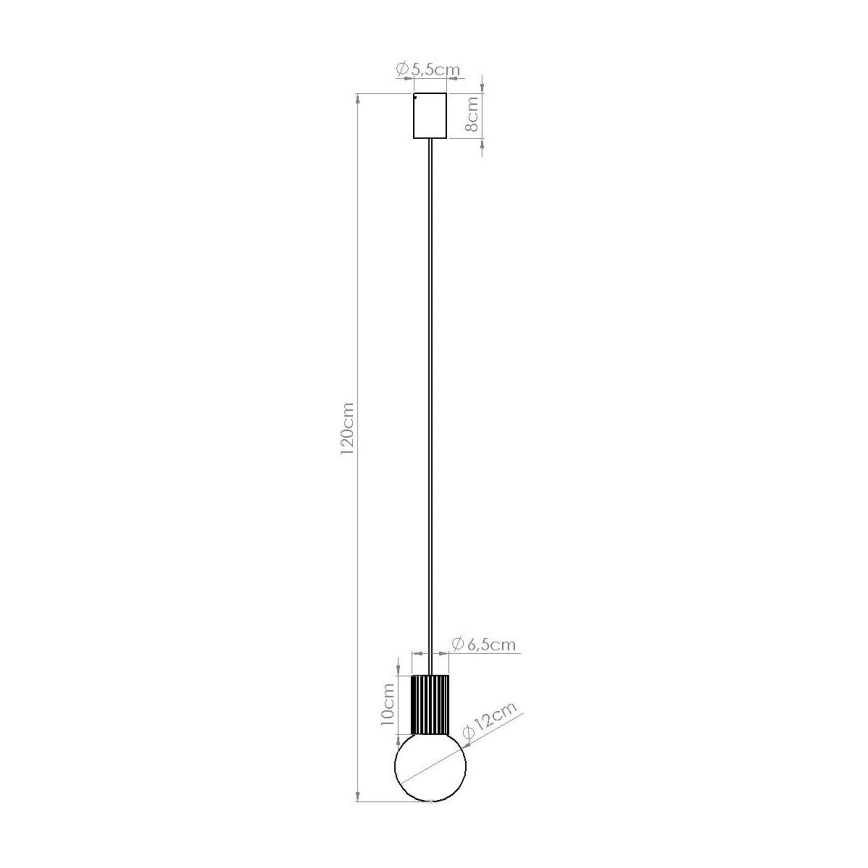 Csillár zsinóron HALO 1xG9/8W/230V átm. 12 cm bézs