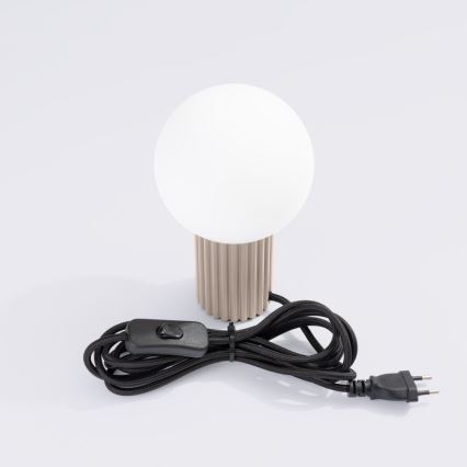 Asztali lámpa HALO 1xG9/8W/230V átm. 12 cm bézs