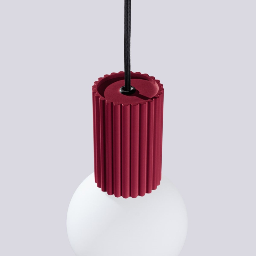Csillár zsinóron HALO 1xG9/8W/230V átm. 12 cm piros