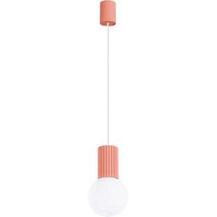 Csillár zsinóron HALO 1xG9/8W/230V átm. 12 cm rózsaszín