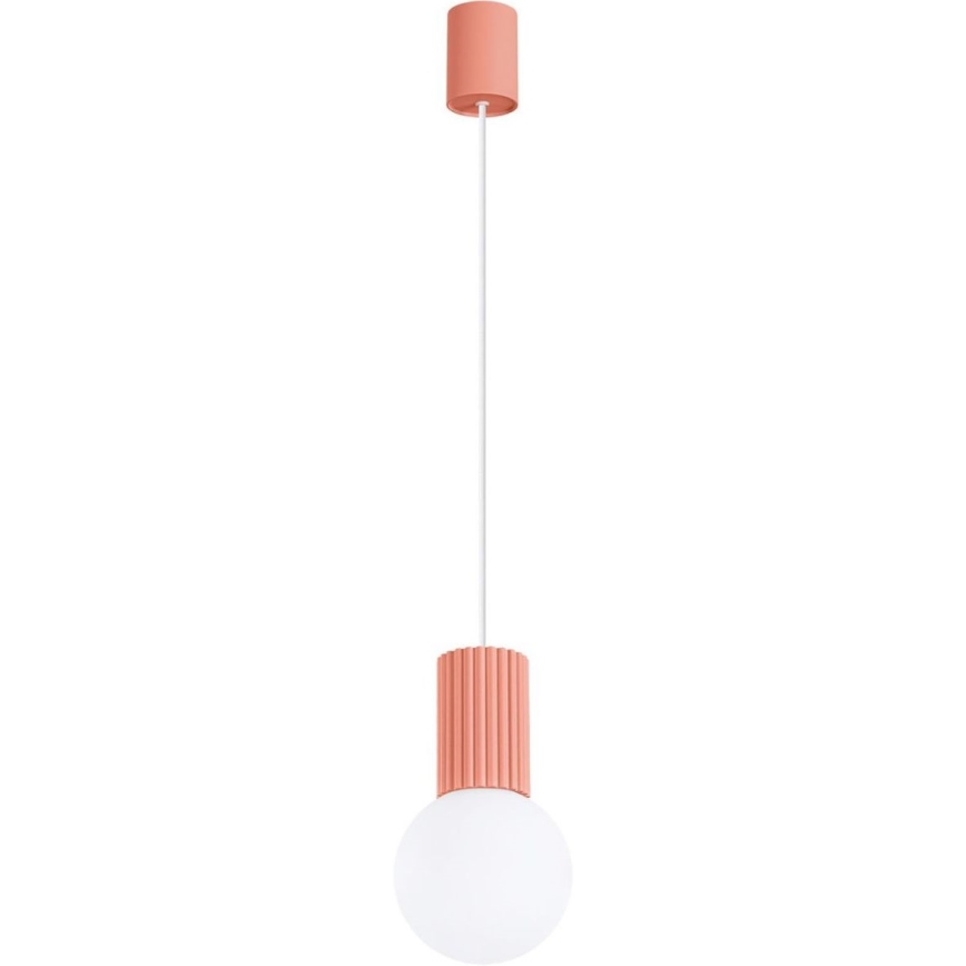 Csillár zsinóron HALO 1xG9/8W/230V átm. 12 cm rózsaszín