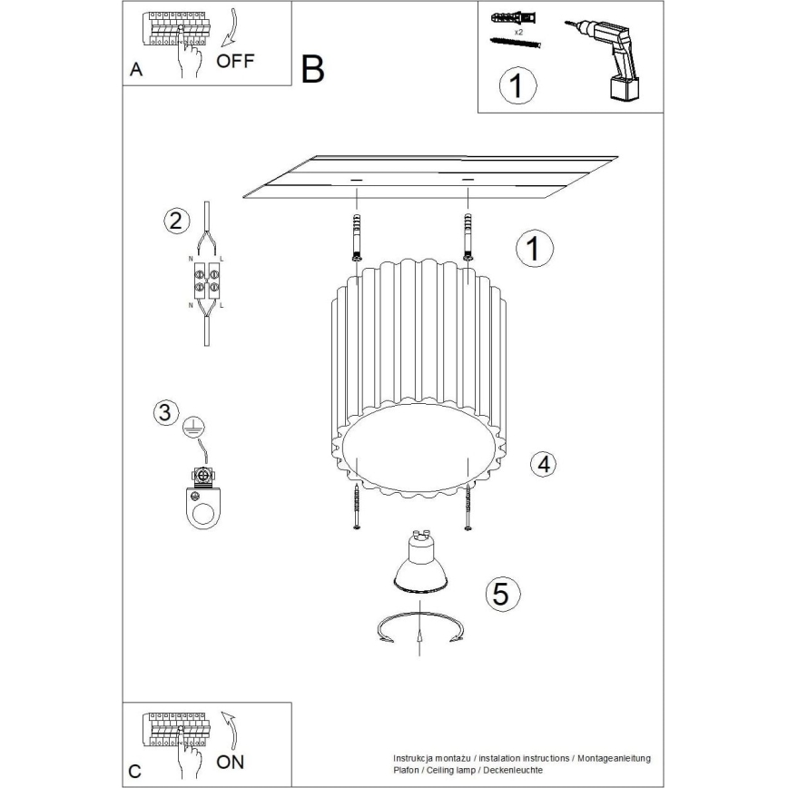 Spotlámpa AURA 1xGU10/10W/230V 10 cm fehér