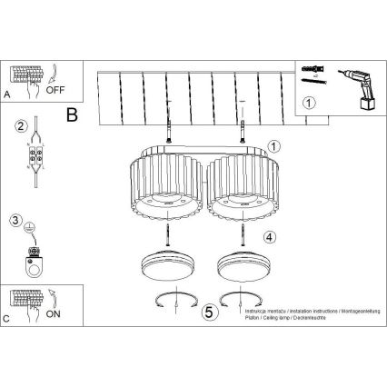 AURA 2xGX53/10W/230V fehér spotlámpa